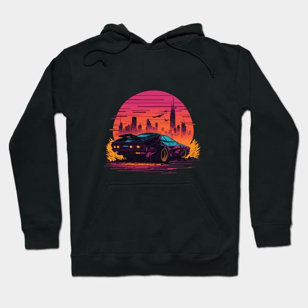 Cyberpunk car anime Hoodie by We Shirt